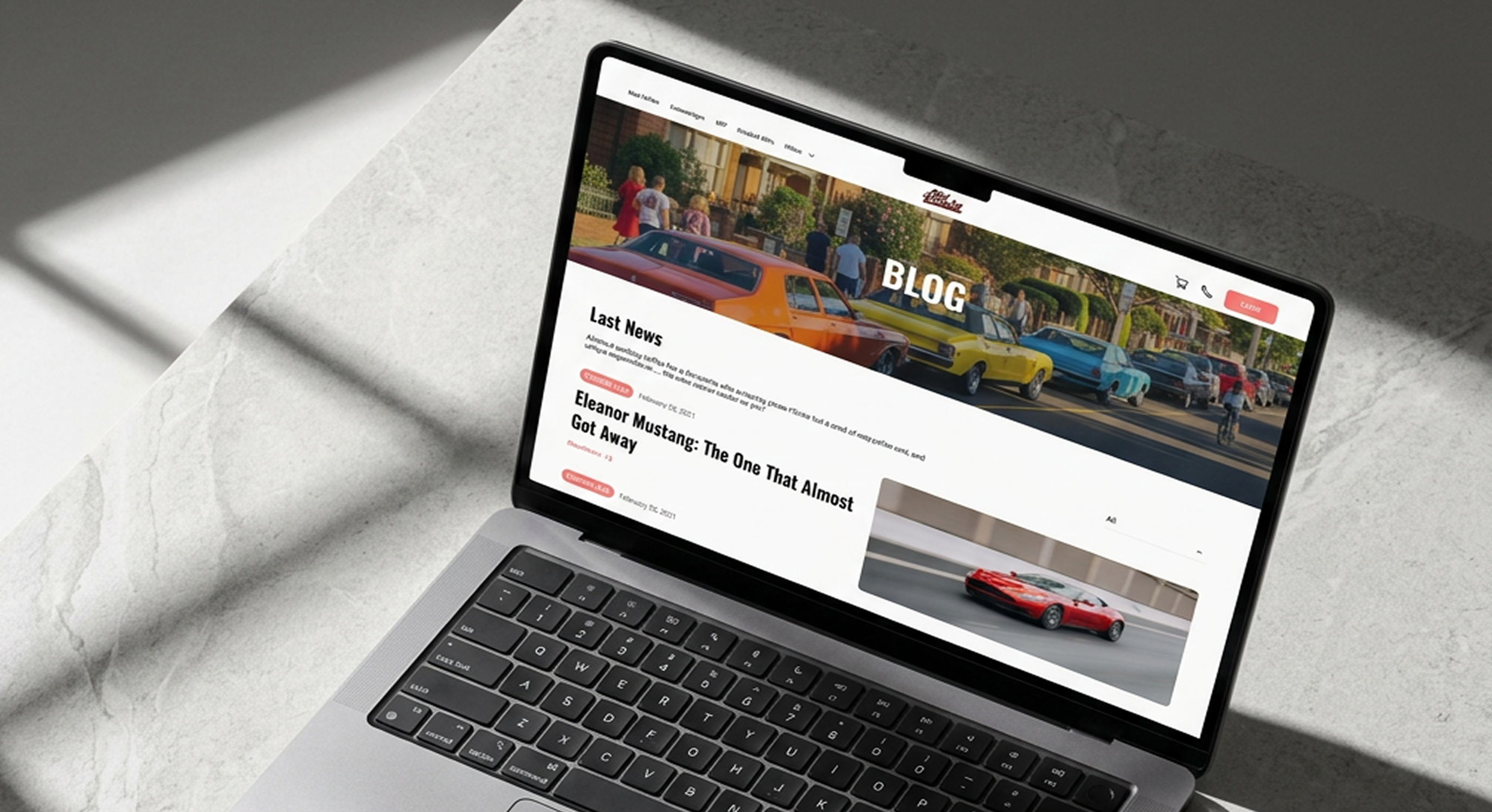 Classics blog on laptop